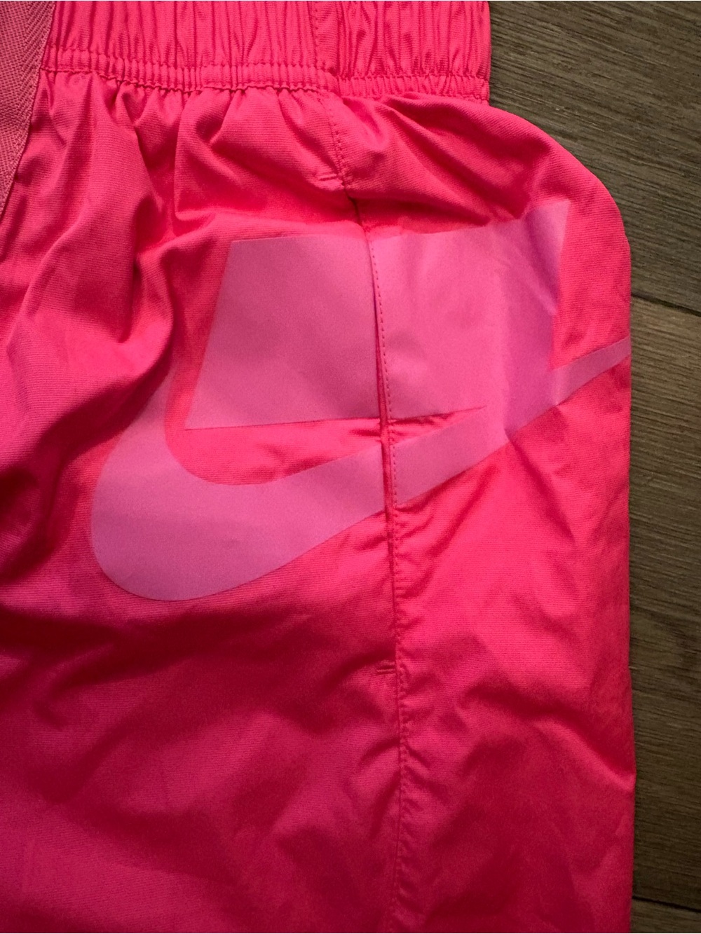 Nike Sportswear Hyper Pink Oversized Swoosh Woven Jogger Pants Small